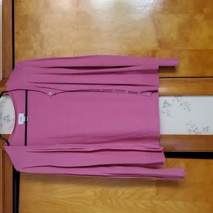 Pink buttonw up cardigan. Size medium